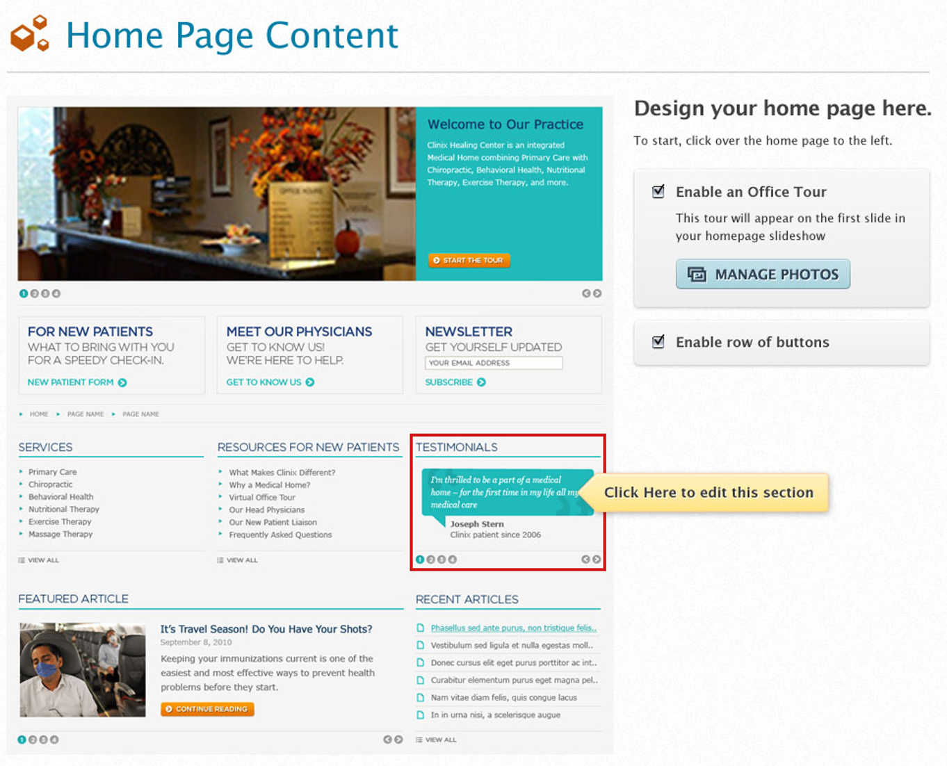LiivMD practitioner homepage